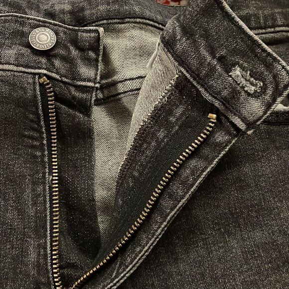 LEVI’S ~ Big E Reproduction ~ 512 Black Denim ~ size 36/34 ~ leather patch - Picture 6 of 12